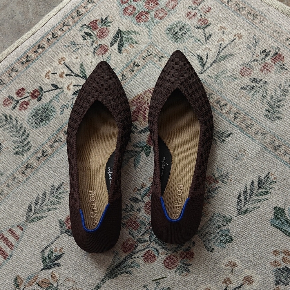 Rothy's The Point II, Dark Brown, Women's Sz 9